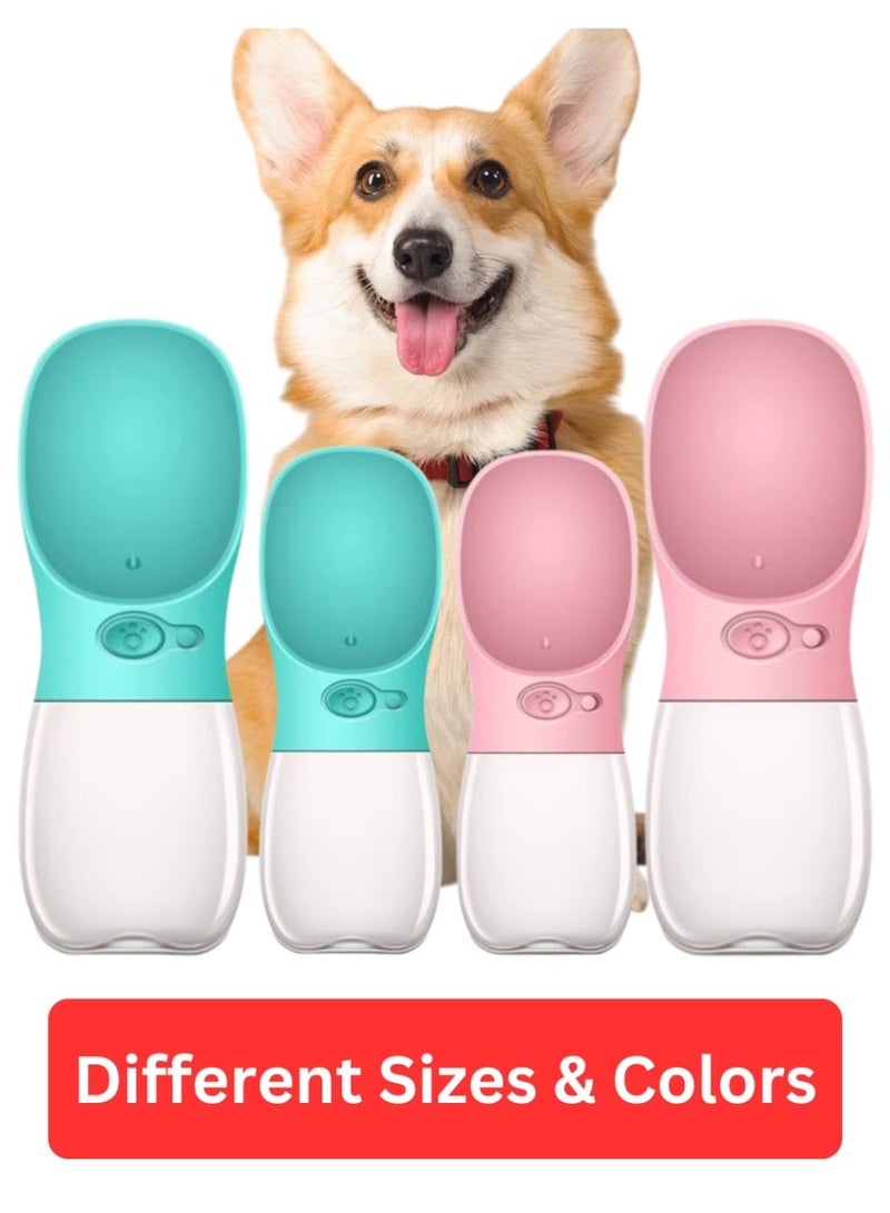 Queens Portable Dog Water Bottle, Blue, Travel-Friendly Leak Proof Water Dispenser for Dogs & Pets, Bottom Loading Design for Drinking Water on the Go, Durable, 350ml - Image 1